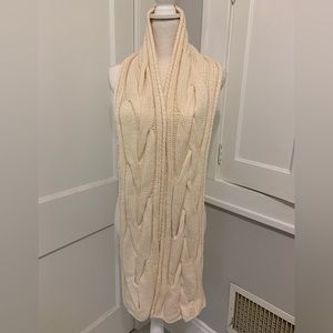 Loro Piana Cream Knitted Baby Cashmere Scarf